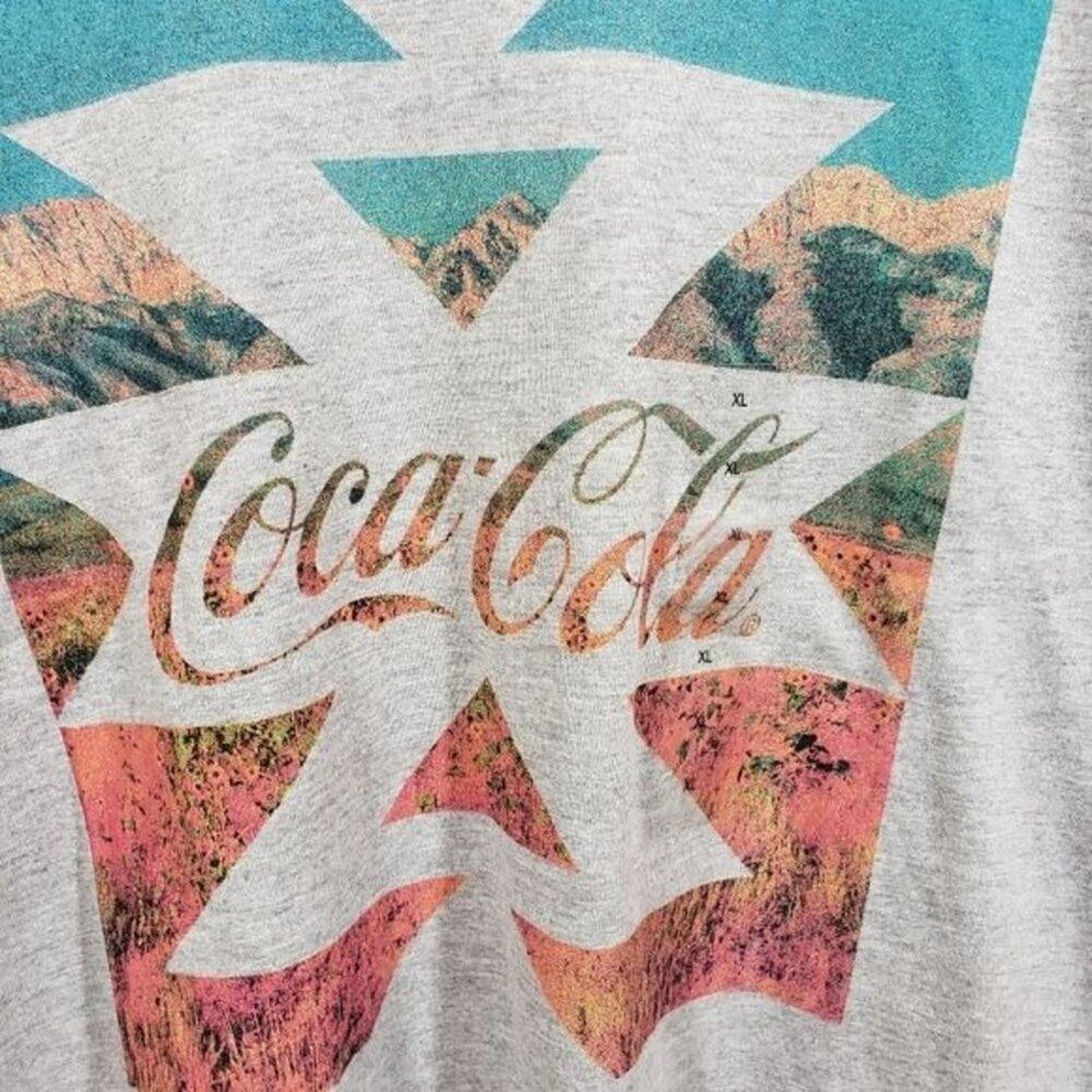Coca Cola southwestern‎ mountains graphic crop long sleeve woman's size XL - Picture 6 of 6